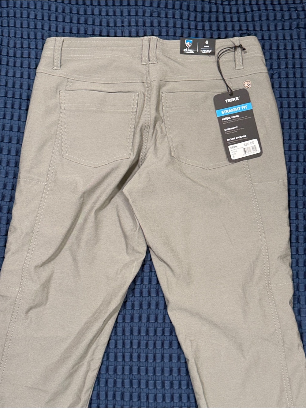 NWTs Kuhl Trekr Hiking Pants Women's Stone Cargo Cinch Up Legs Size 6 Long - Picture 6 of 16